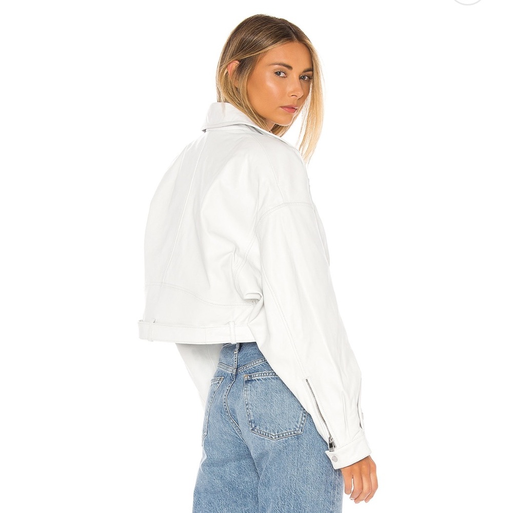 Dylan Leather Jacket White, Lamarque - image 3